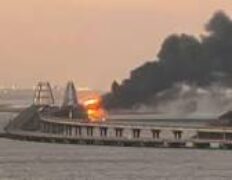 Major Explosion Destroys Europe’s Longest Bridge Connecting Crimea and Russia (VIDEO)